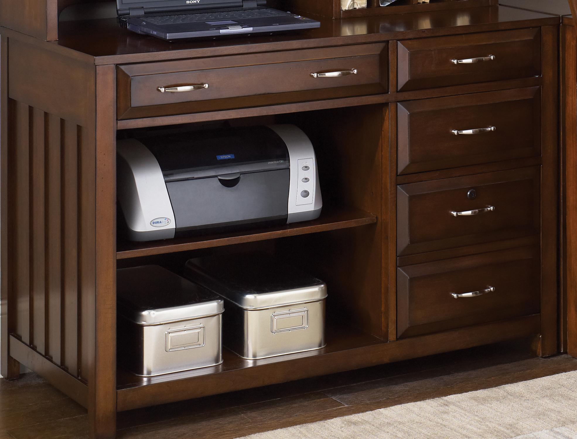 Liberty Furniture Hampton Bay Computer Credenza with Shelves and